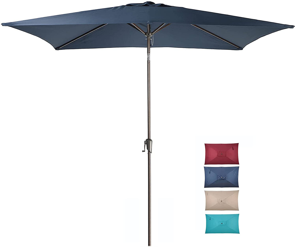 JOIVI 2 PCS Outdoor Patio Ottoman with Thick Cushions,Brown - JOIVI