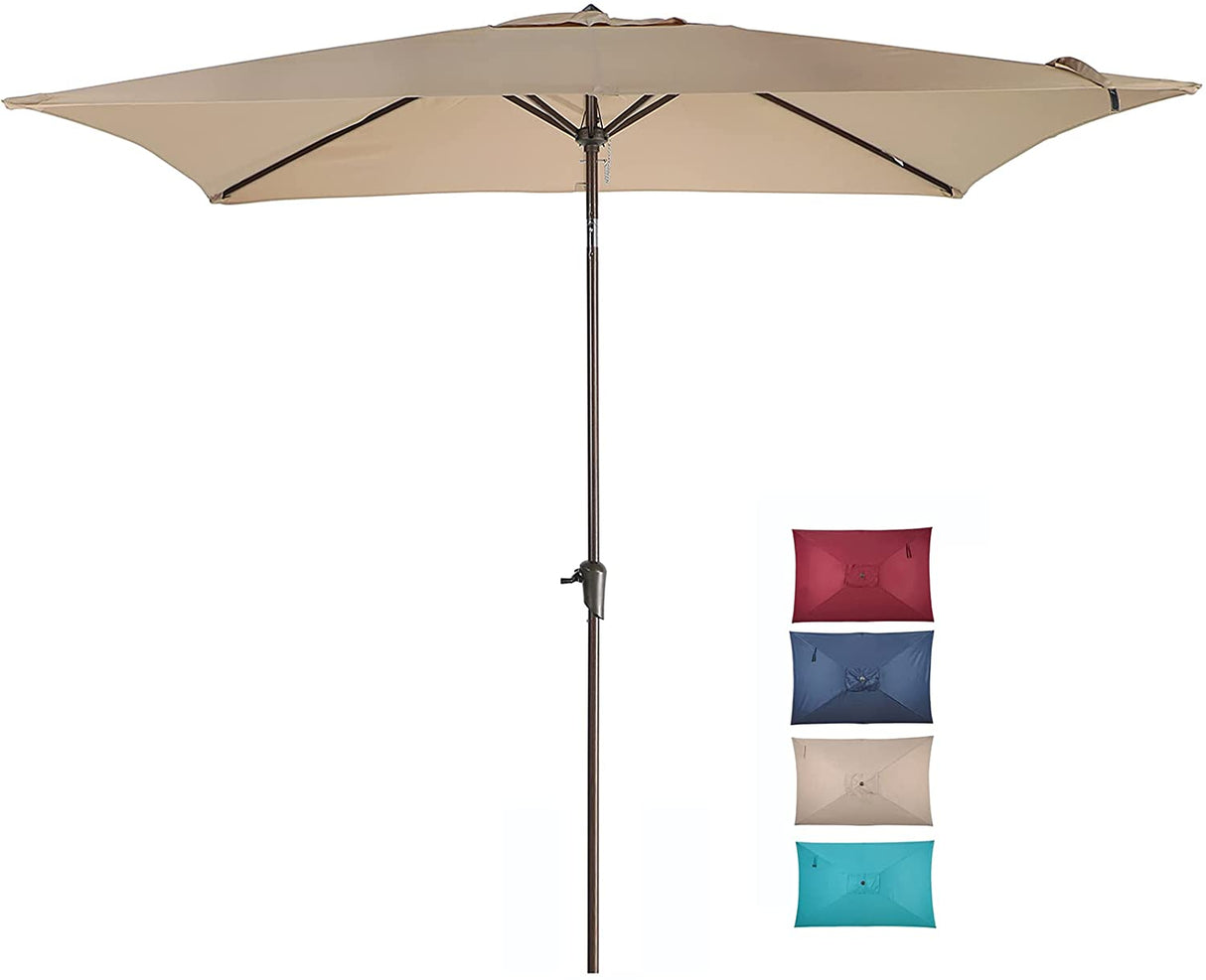 JOIVI 2 PCS Outdoor Patio Ottoman with Thick Cushions,Brown - JOIVI