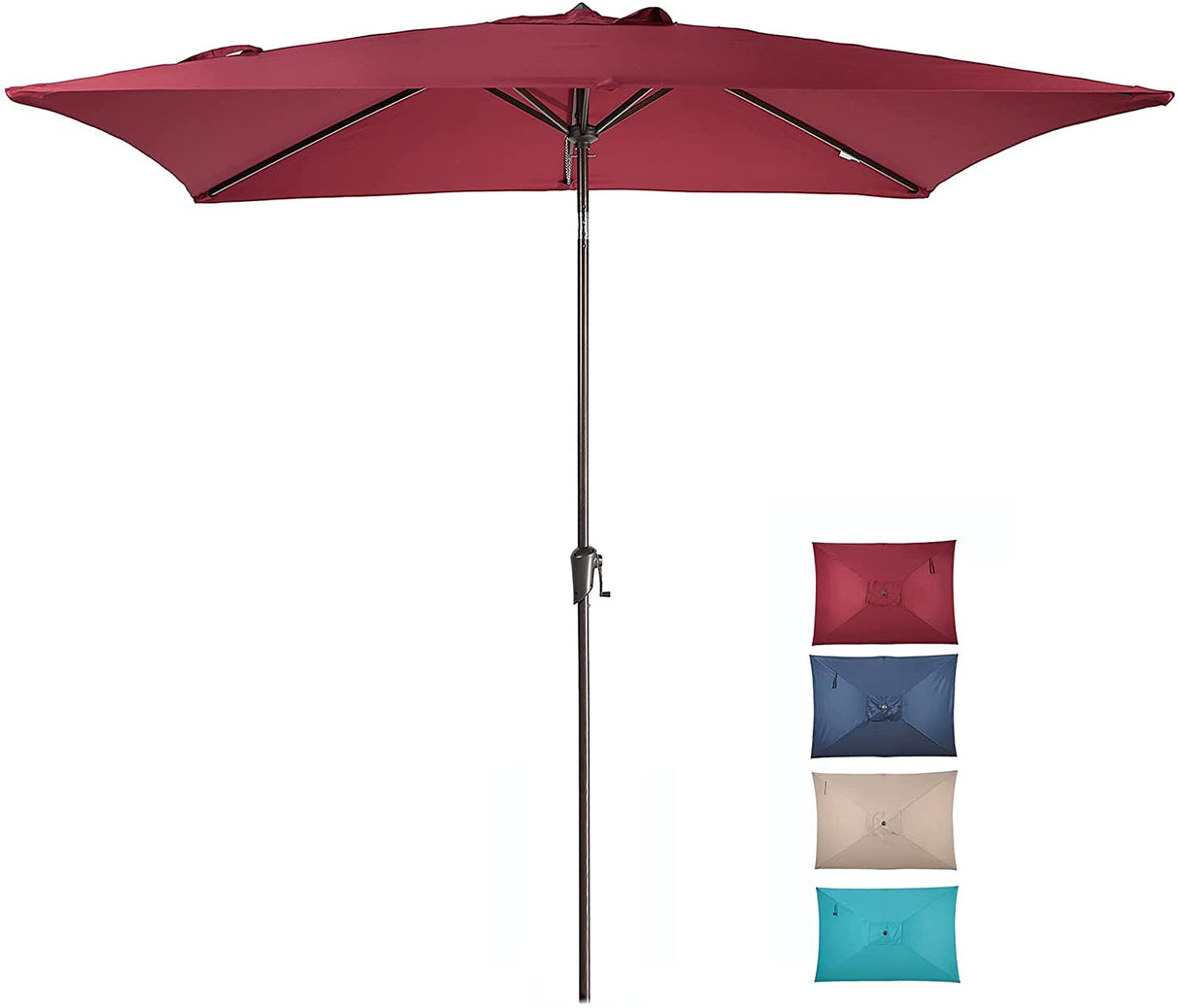 JOIVI 2 PCS Outdoor Patio Ottoman with Thick Cushions,Brown - JOIVI