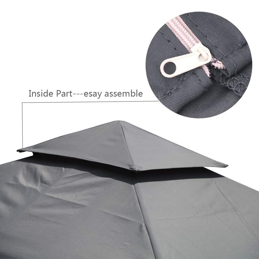 JOIVI 2 PCS Outdoor Patio Ottoman with Thick Cushions,Brown - JOIVI