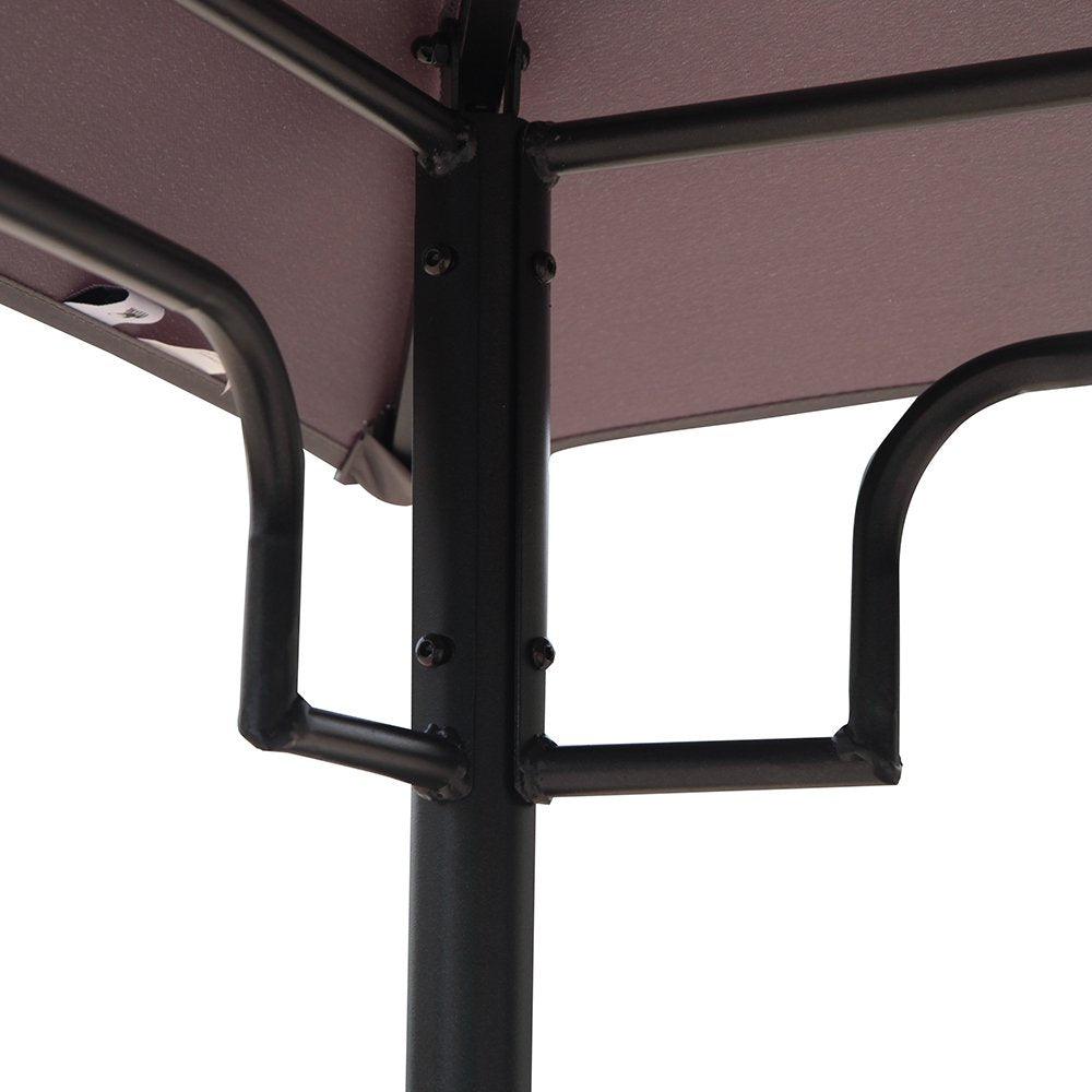 JOIVI 2 PCS Outdoor Patio Ottoman with Thick Cushions,Brown - JOIVI