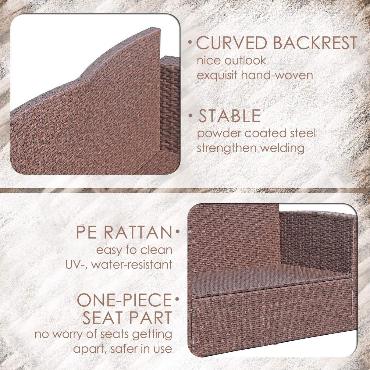 Outdoor Wicker Loveseat