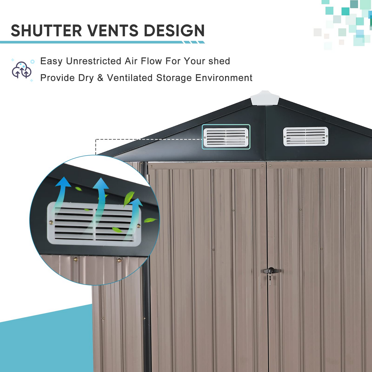 6' x 4' Outdoor Storage Shed,Small Bike Storage for Backyard