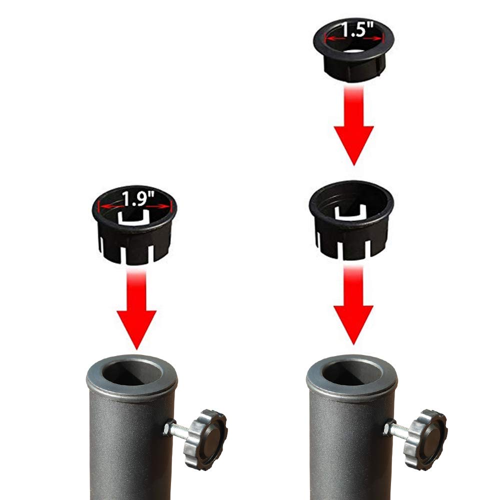 JOIVI 2 PCS Outdoor Patio Ottoman with Thick Cushions,Brown - JOIVI