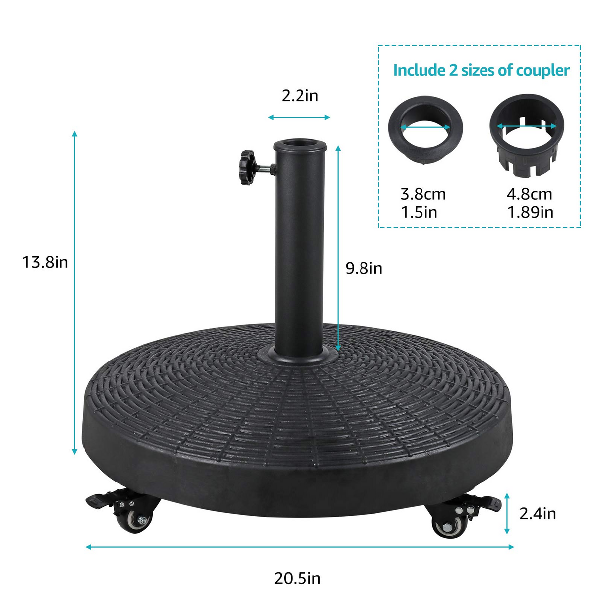 JOIVI 2 PCS Outdoor Patio Ottoman with Thick Cushions,Brown - JOIVI