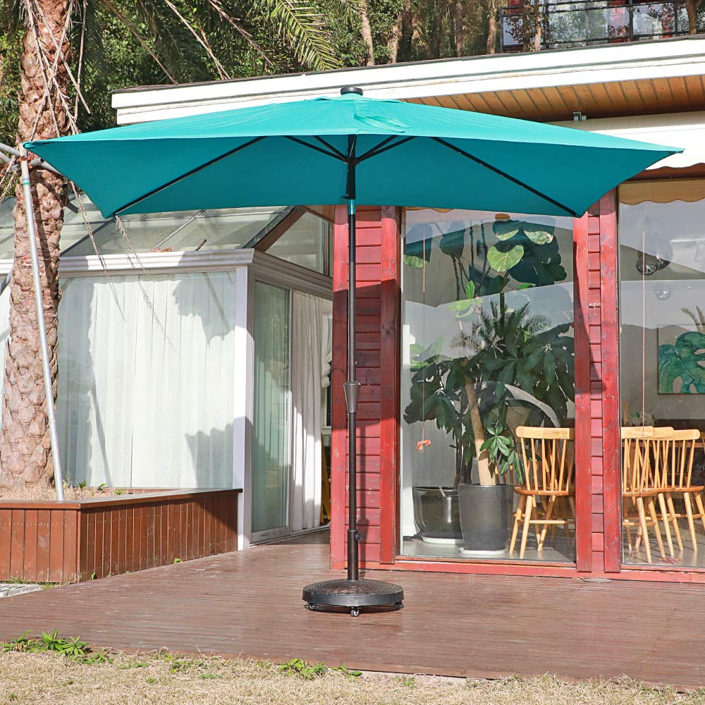 JOIVI 2 PCS Outdoor Patio Ottoman with Thick Cushions,Brown - JOIVI