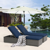 JOIVI Adjustable Wicker Chaise Lounge