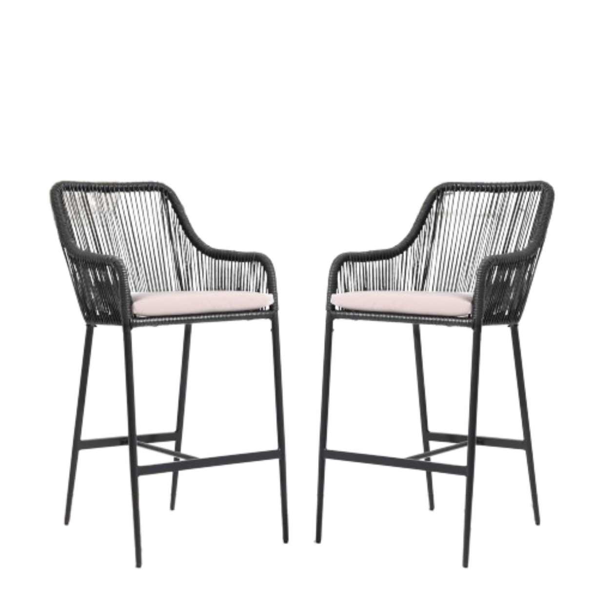 Rattan Counter Height Bar Stools Set