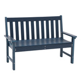 JOIVI Outdoor Patio Bench, Patio Bench for 2 Person with Armrest and Backrest