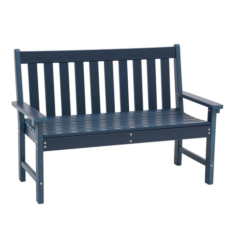 JOIVI Outdoor Patio Bench, Patio Bench for 2 Person with Armrest and Backrest