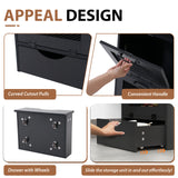 JOIVI Potato Storage Wood Bin, Wooden Bread Storage Bins with Removable Drawer & 2 Doors, 16'' Onion Organizer with Grocery Section, Vegetable Organization Cabinet for Kitchen