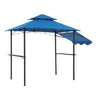 JOIVI 8’ x 5’ Grill Gazebo, Double Tiered Patio Outdoor BBQ Gazebo Grill Canopy Shelter with Adjustable Side Awning