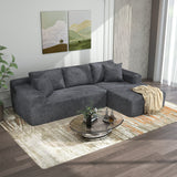 JOIVI Indoor Modular Sectional Sofa, 106" Corduroy Cloud Couch L Shaped Sofas with Deep Seat, Comfy Fluffy Plush Couches, No Assembly Required, Right Chaise