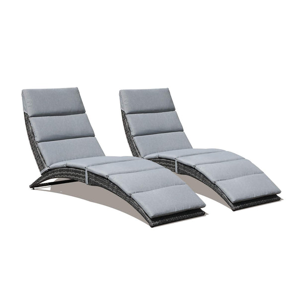 Patio Chaise Lounge Chair Set