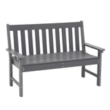 JOIVI Outdoor Patio Bench, Patio Bench for 2 Person with Armrest and Backrest