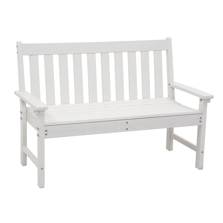 JOIVI Outdoor Patio Bench, Patio Bench for 2 Person with Armrest and Backrest