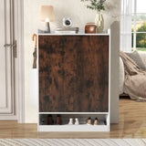 JOIVI Shoe Storage Cabinet with Sliding Drawer, Shoe Organizer Cabinet with 4 Removable Shelves, Freestanding Hidden Shoe Organizer for Entryway Hallway