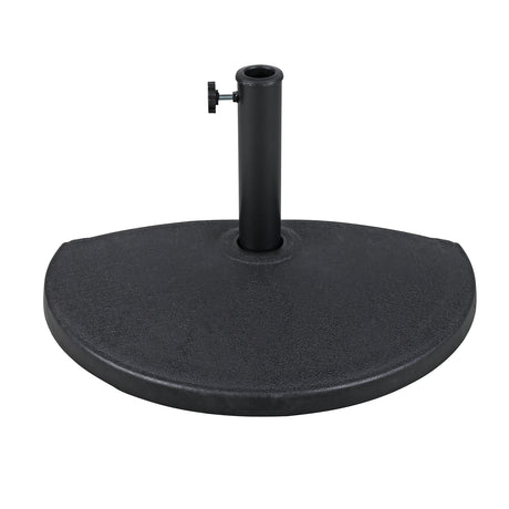 Half Round Patio Umbrella Base, Heavy-Duty Free Standing Resin Umbrella Stand