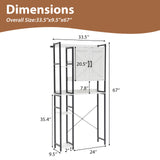JOIVI Over The Toilet Storage Cabinet, Over Toilet Bathroom Organizer with Adjustable Shelf and Double Doors