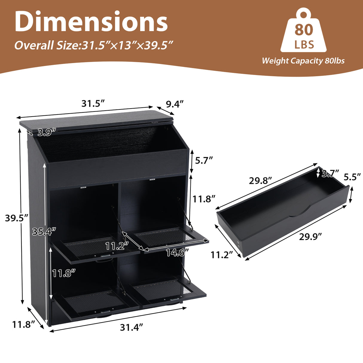 JOIVI Large Potato Storage Wood Bin, Wooden Bread Storage Bins with Removable Drawer & 4 Doors, 31'' Onion Organizer with Grocery Section, Vegetable Organization Cabinet for Kitchen