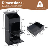 JOIVI Potato Storage Wood Bin, Wooden Bread Storage Bins with Removable Drawer & 2 Doors, 16'' Onion Organizer with Grocery Section, Vegetable Organization Cabinet for Kitchen