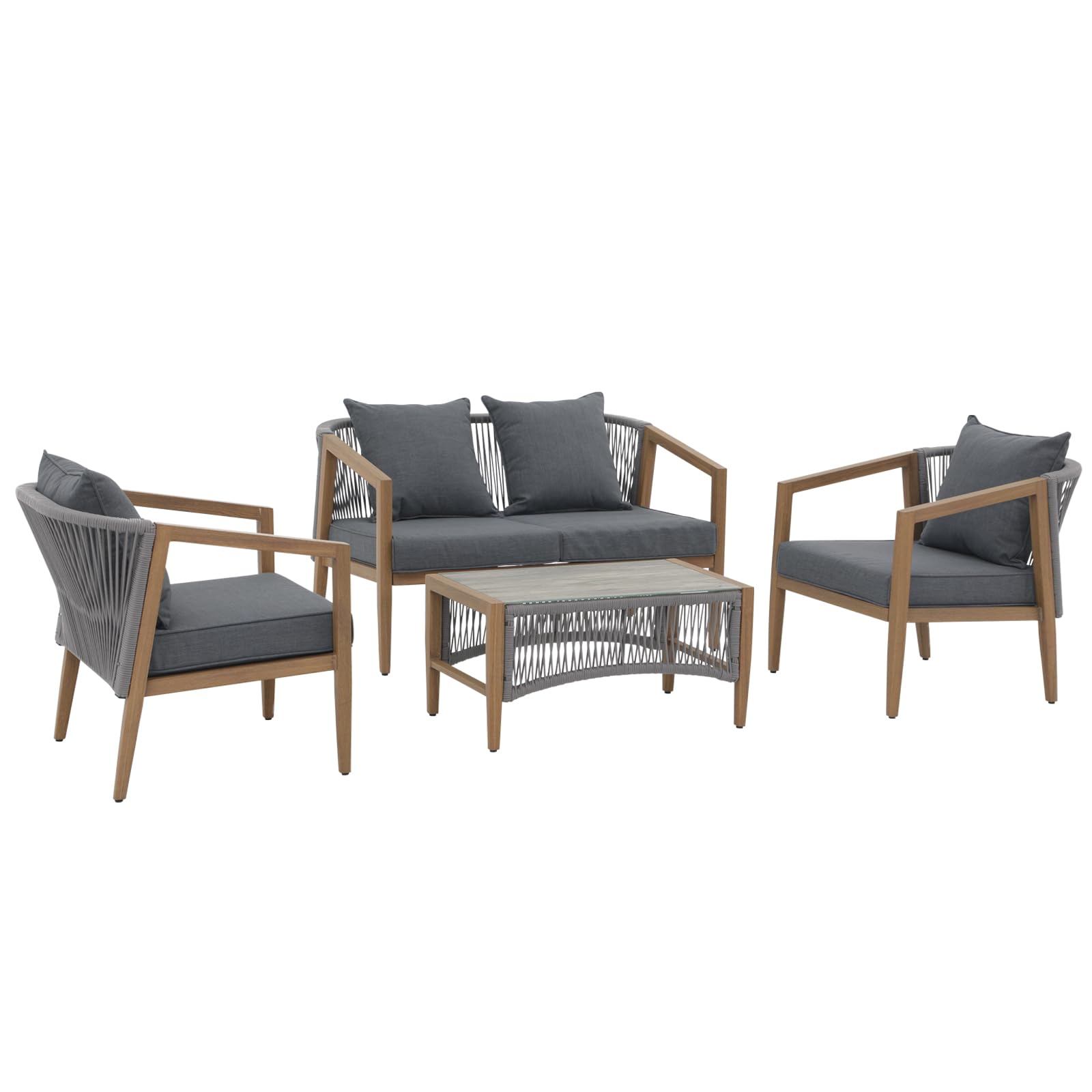 4 Pieces Outdoor Patio Conversation Set JOIVI