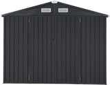 JOIVI Outdoor Storage Shed, 8'x10' Large Galvanized Steel Metal Garden Shed, Double Door W/Lock, Outdoor Storage House for Backyard Patio Lawn