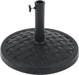 31lb Patio Umbrella Base, Heavy Duty Round Outdoor Market Umbrella Stand Weight, Black