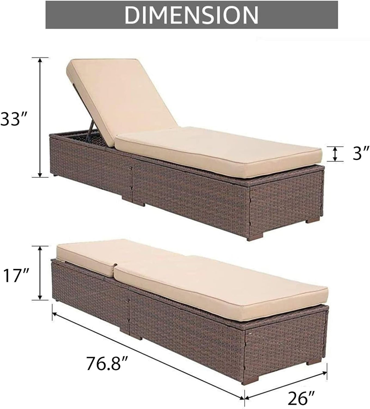 Outdoor Chaise Lounge Chair