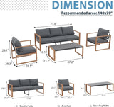 Aluminum Patio 4 Piece Outdoor Conversation Set