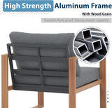 Aluminum Patio 4 Piece Outdoor Conversation Set