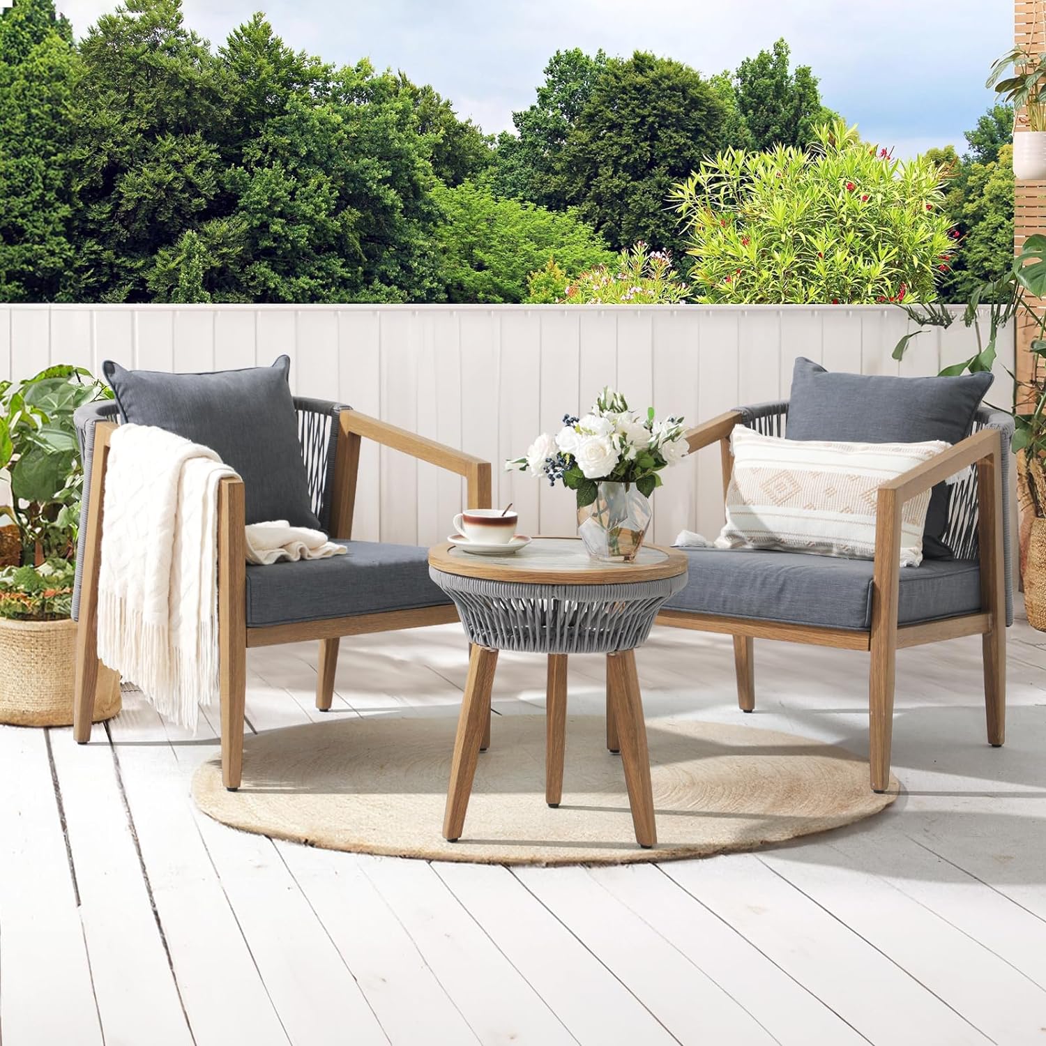 3 Pieces Aluminum Patio Outdoor Bistro Set – JOIVI 3 Pieces Aluminum Patio Outdoor Bistro Set – JOIVI