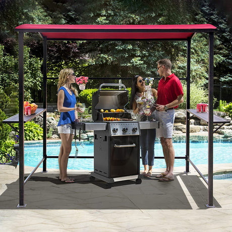 Grill Gazebo 8FT x 4.6FT Outdoor Gazebo Patio Gazebo Canopy Grill BBQ