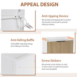 JOIVI Shoe Storage Cabinet with Sliding Drawer, Shoe Organizer Cabinet with 4 Removable Shelves, Freestanding Hidden Shoe Organizer for Entryway Hallway