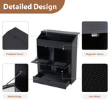 JOIVI Large Potato Storage Wood Bin, Wooden Bread Storage Bins with Removable Drawer & 4 Doors, 31'' Onion Organizer with Grocery Section, Vegetable Organization Cabinet for Kitchen