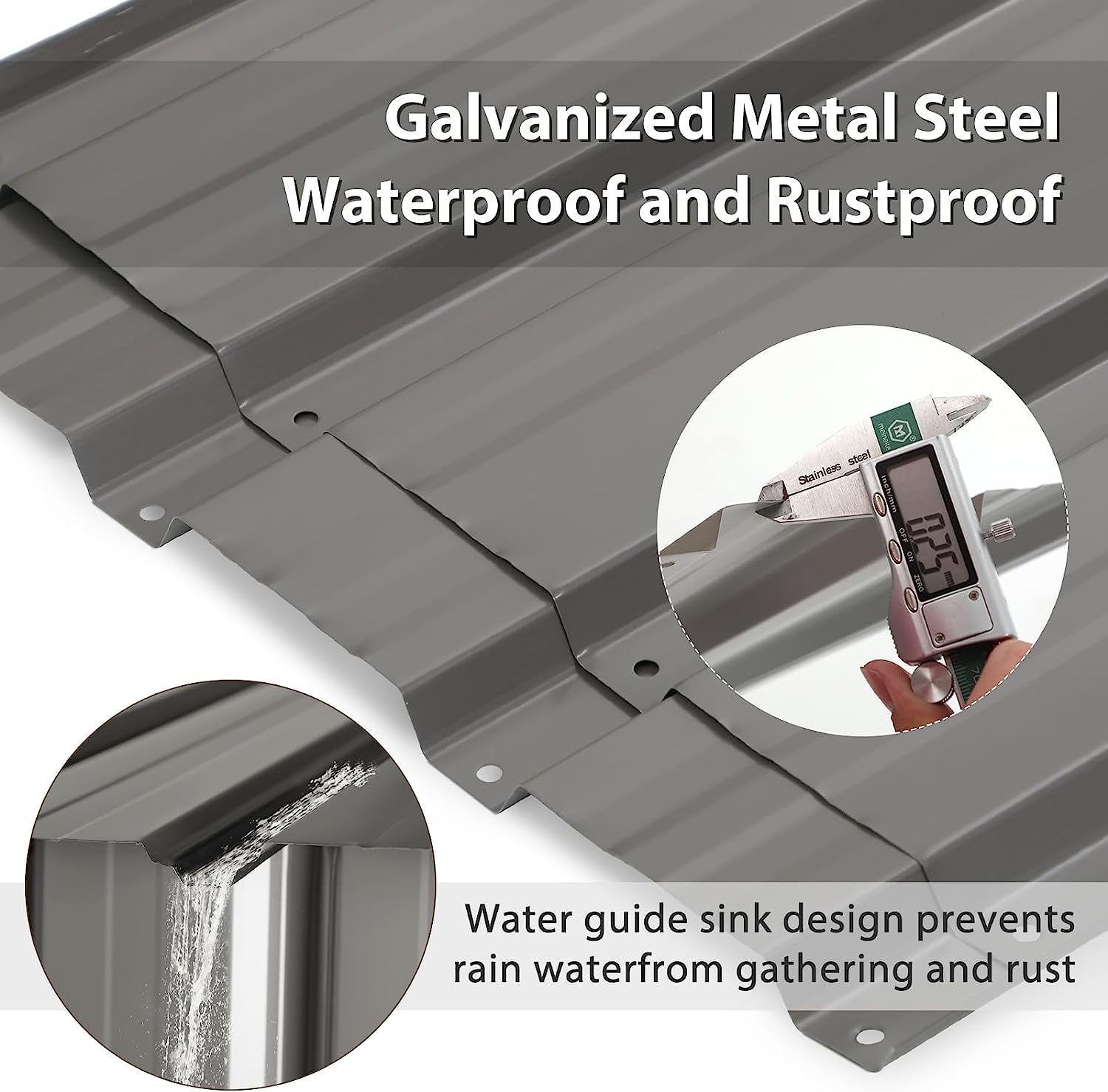 デコ861♡862♡863♡864♡専用ページ♡ JOIVI 8'x6' Outdoor Storage Shed, Galvanized Metal Steel Garden Shed