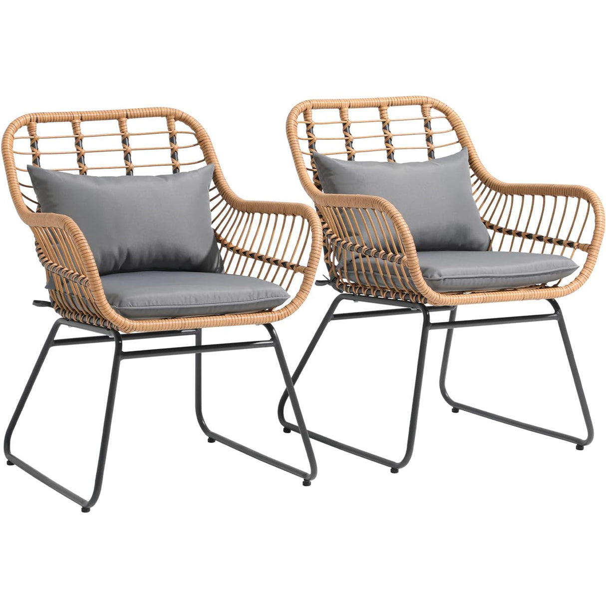 Patio Outdoor Wicker Chairs Set