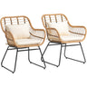 Patio Outdoor Wicker Chairs Set