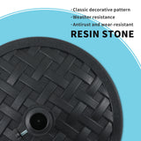31lb Patio Umbrella Base, Heavy Duty Round Outdoor Market Umbrella Stand Weight, Black