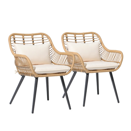 JOIVI Outdoor Wicker Chairs Set of 2