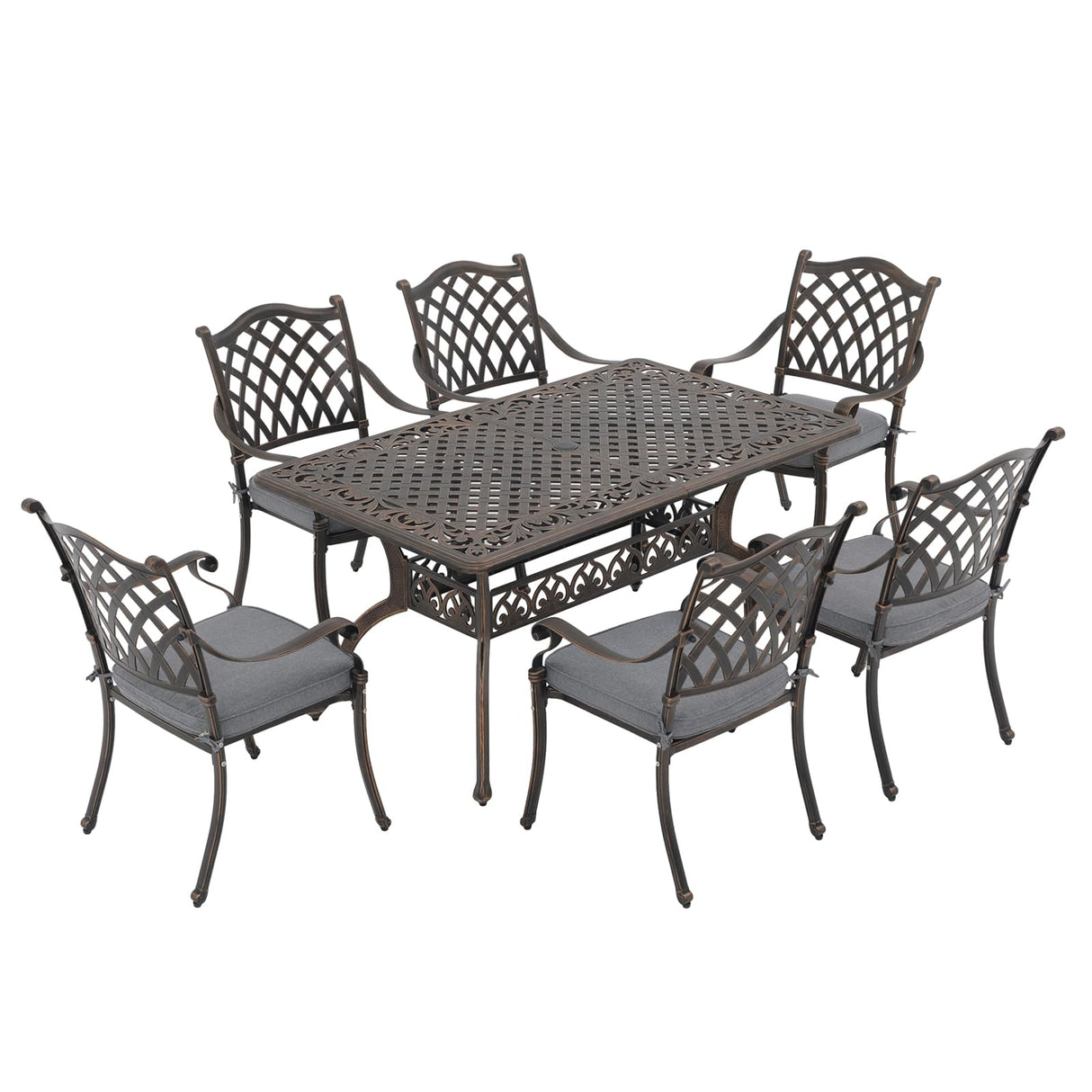 7 Piece Patio Furniture Dining Set