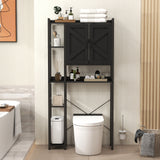 JOIVI Over The Toilet Storage Cabinet, Over Toilet Bathroom Organizer with Adjustable Shelf and Double Doors