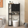 JOIVI Over The Toilet Storage Cabinet, Over Toilet Bathroom Organizer with Adjustable Shelf and Double Doors