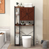 JOIVI Over The Toilet Storage Cabinet, Over Toilet Bathroom Organizer with Adjustable Shelf and Double Doors