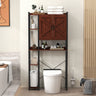 JOIVI Over The Toilet Storage Cabinet, Over Toilet Bathroom Organizer with Adjustable Shelf and Double Doors