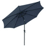 Patio Umbrella Outdoor Table Umbrella of 9-Feet with 8 Ribs and Push Button Tilt and Crank