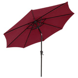 Patio Umbrella Outdoor Table Umbrella of 9-Feet with 8 Ribs and Push Button Tilt and Crank