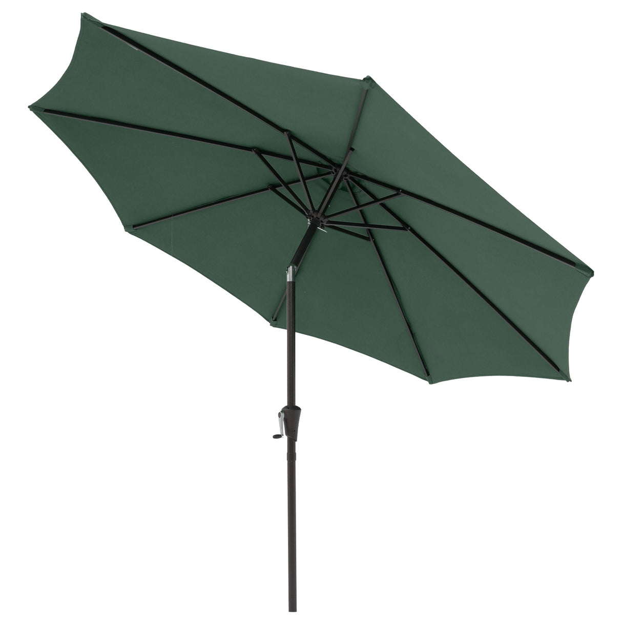 Patio Umbrella Outdoor Table Umbrella of 9-Feet with 8 Ribs and Push Button Tilt and Crank