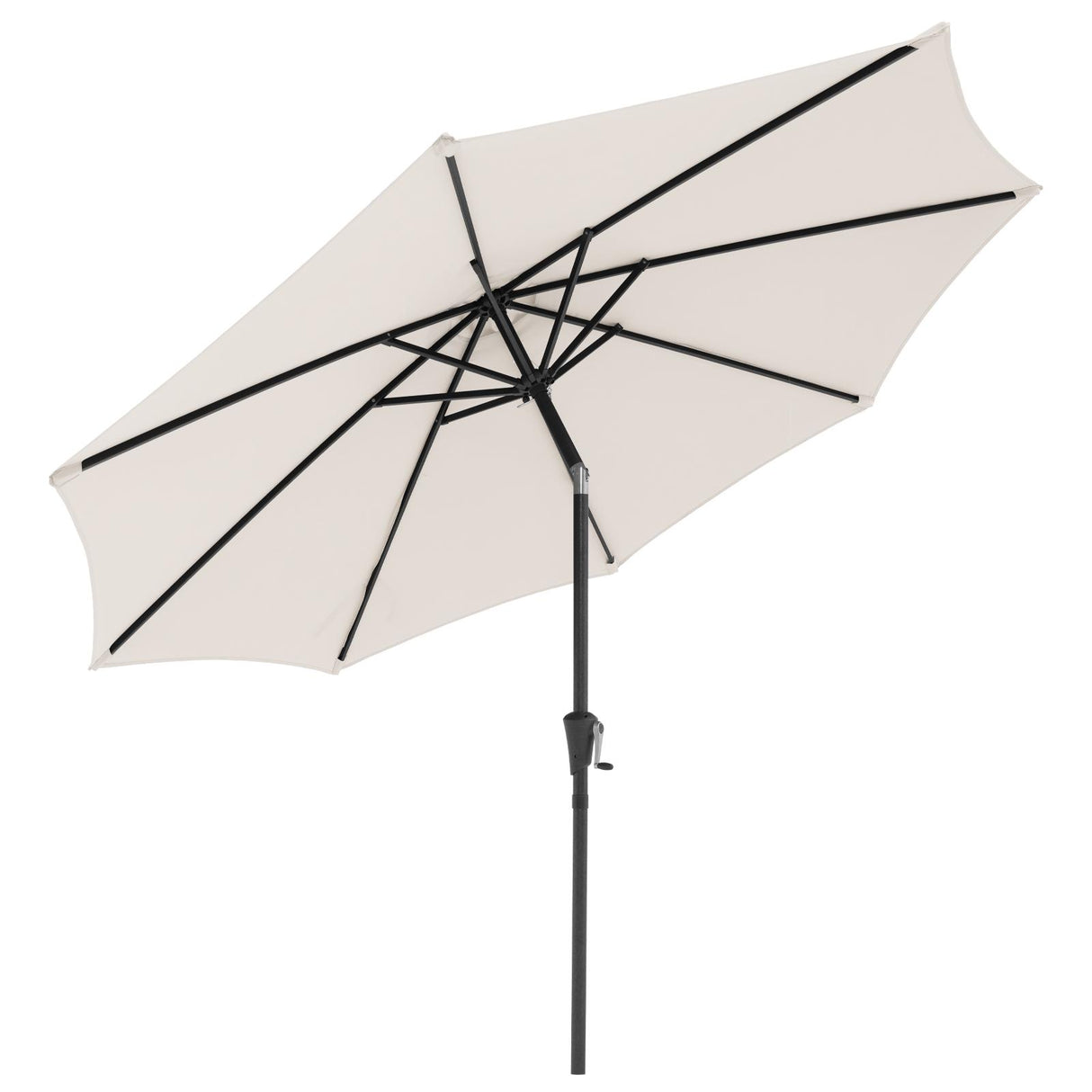 Patio Umbrella Outdoor Table Umbrella of 9-Feet with 8 Ribs and Push Button Tilt and Crank