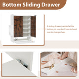 JOIVI Shoe Storage Cabinet with Sliding Drawer, Shoe Organizer Cabinet with 4 Removable Shelves, Freestanding Hidden Shoe Organizer for Entryway Hallway